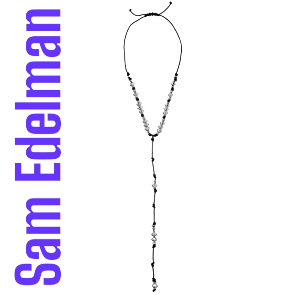 Sam Edelman Knotted Bead Y-Shape Necklace. Nwt